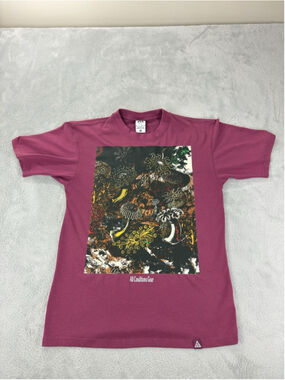 Nike ACG Shirt Men's Sz XS Tide Pool Graphic T-Shirt Rosewood Crew Short Sleeve